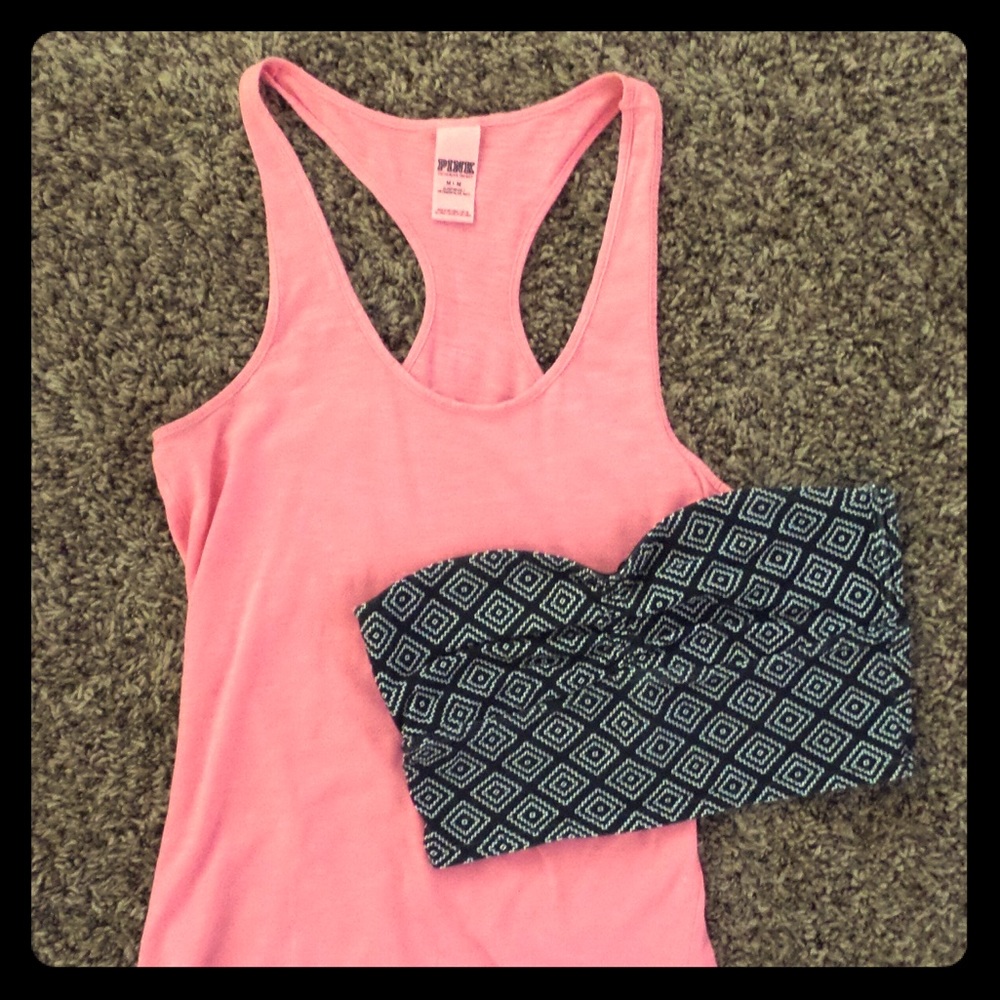 Pink Tank Top and Bralette